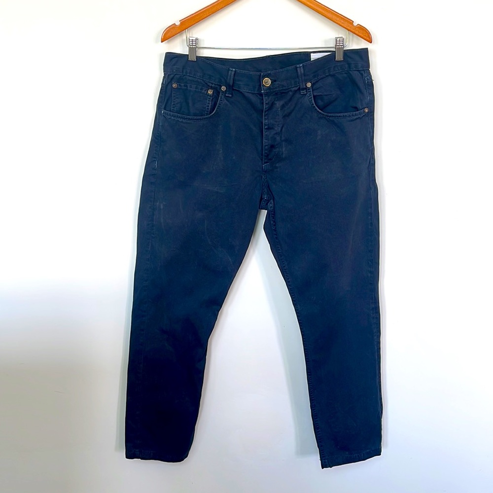 rag & bone Men's Button Fly Navy Fit 2 Slim Pants Jeans 100% Cotton Size 34